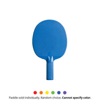 Thumbnail for Blue plastic table tennis paddle with a textured handle on a white background.