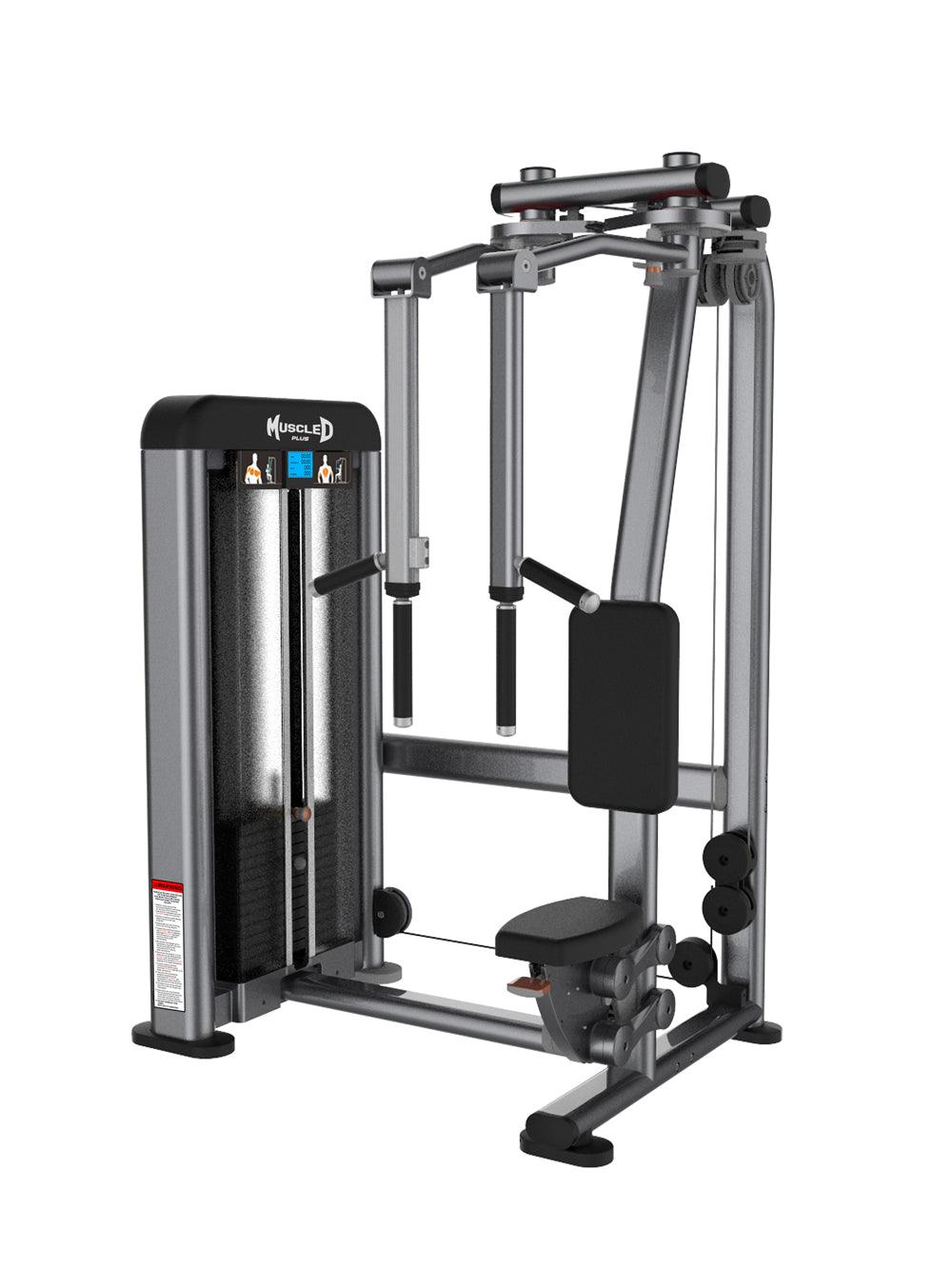 Elite Plus Pec / Rear Delt - Muscle D Fitness - Commercial Grade - Adjustable Seat - Pin Selectorized - Combo Machine