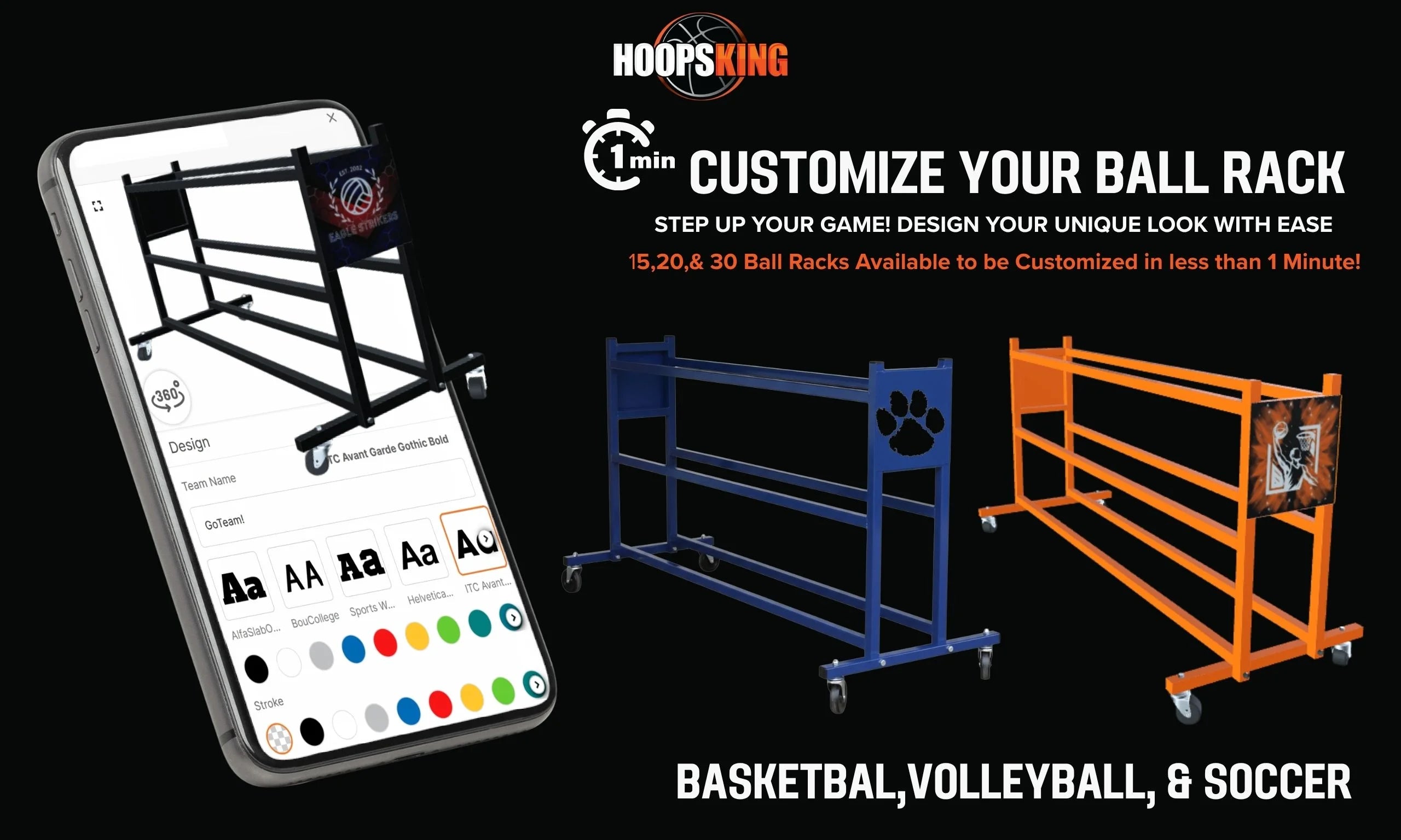 Hoopsking custom 32oz water bottle for athletes and coaches