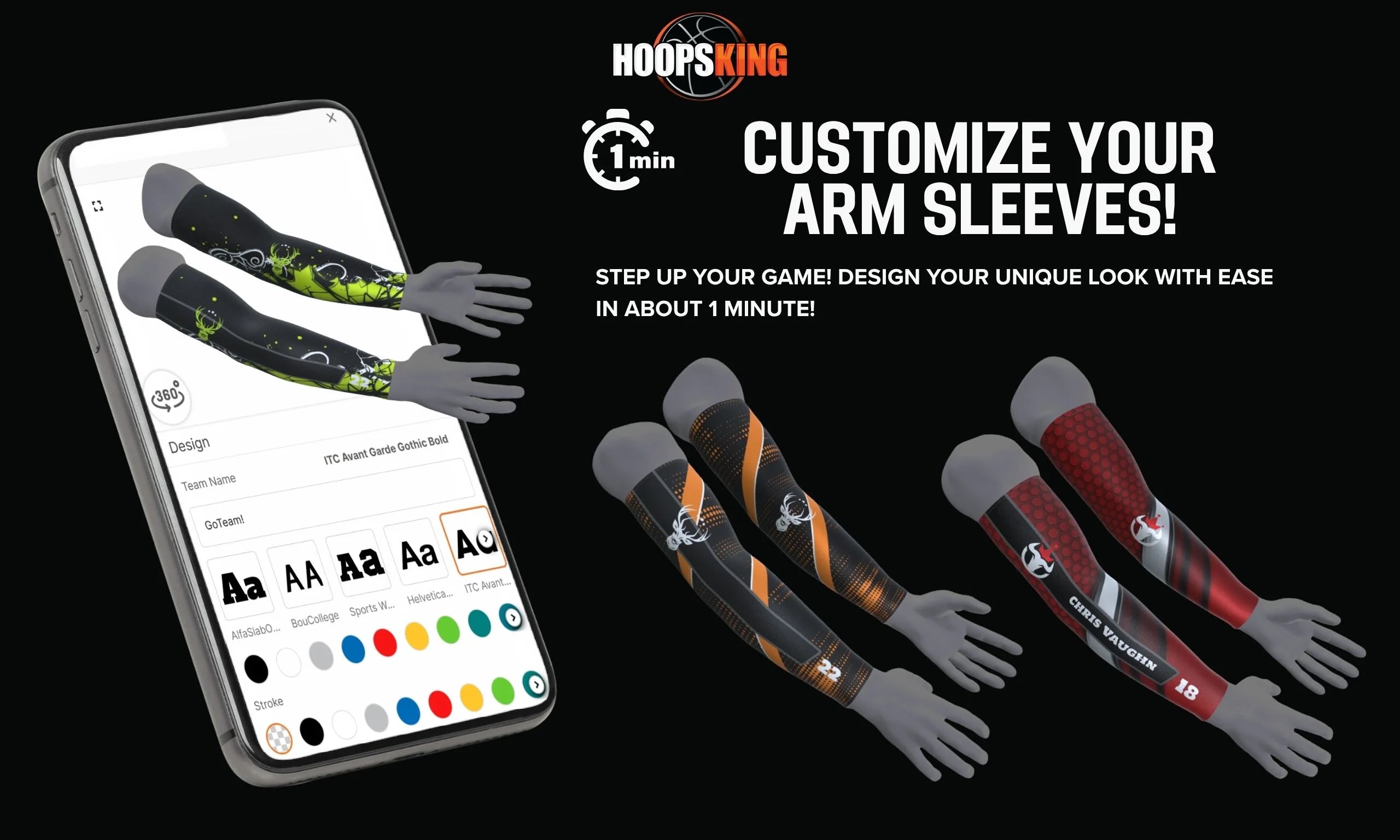 Hoopsking custom 32oz water bottle for athletes and coaches