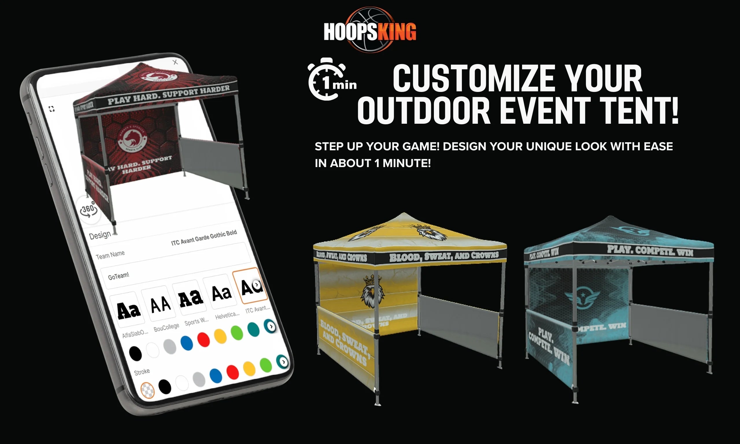 Hoopsking custom 32oz water bottle for athletes and coaches