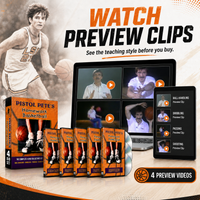 Thumbnail for Watch preview clips of Pistol Pete Maravich's Homework Basketball DVD teaching style