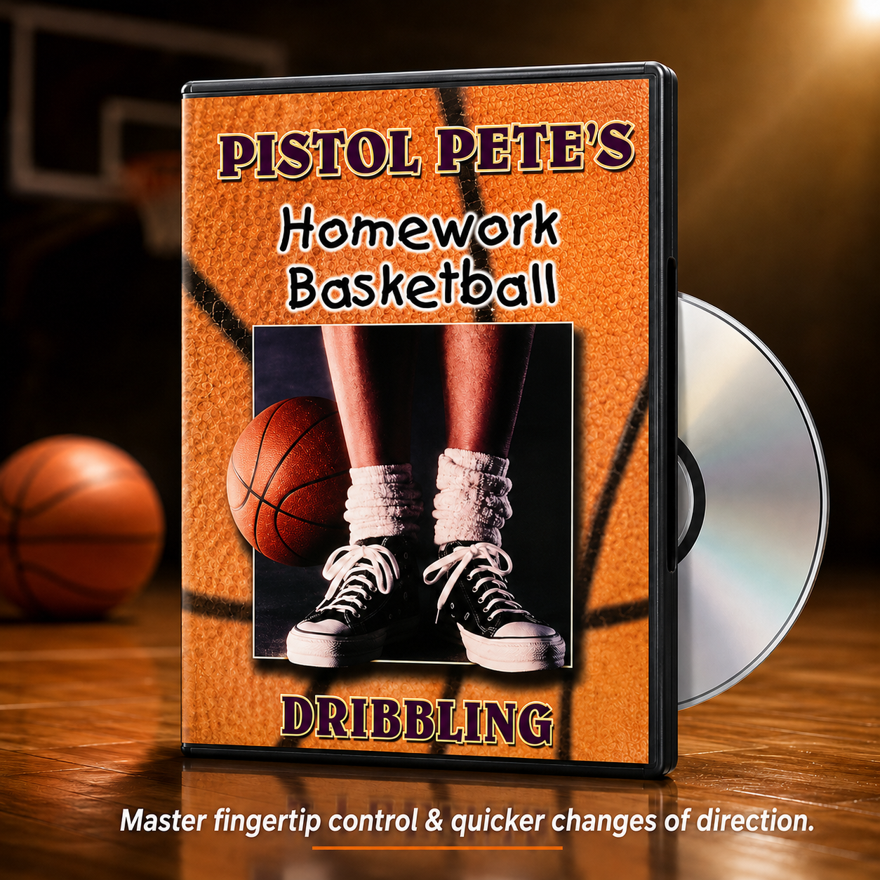 Pistol Pete Maravich demonstrating basketball shooting form and accuracy drills