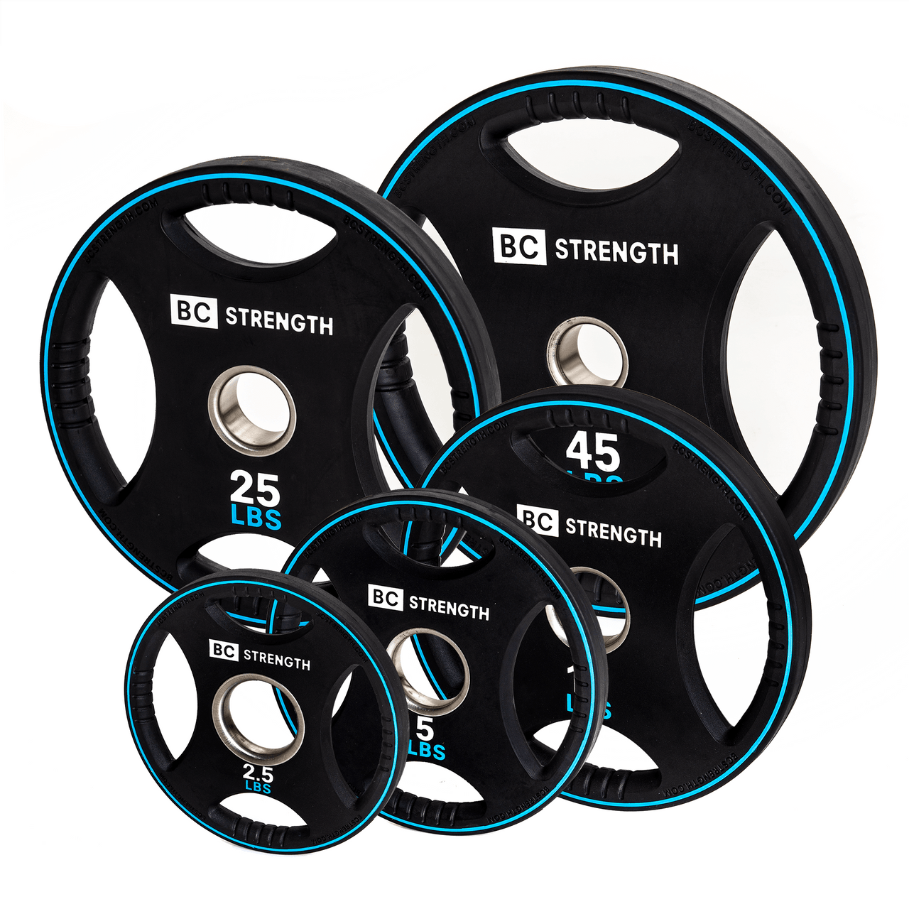 BC Strength full set of Olympic weight plates from 2.5lb to 45lb