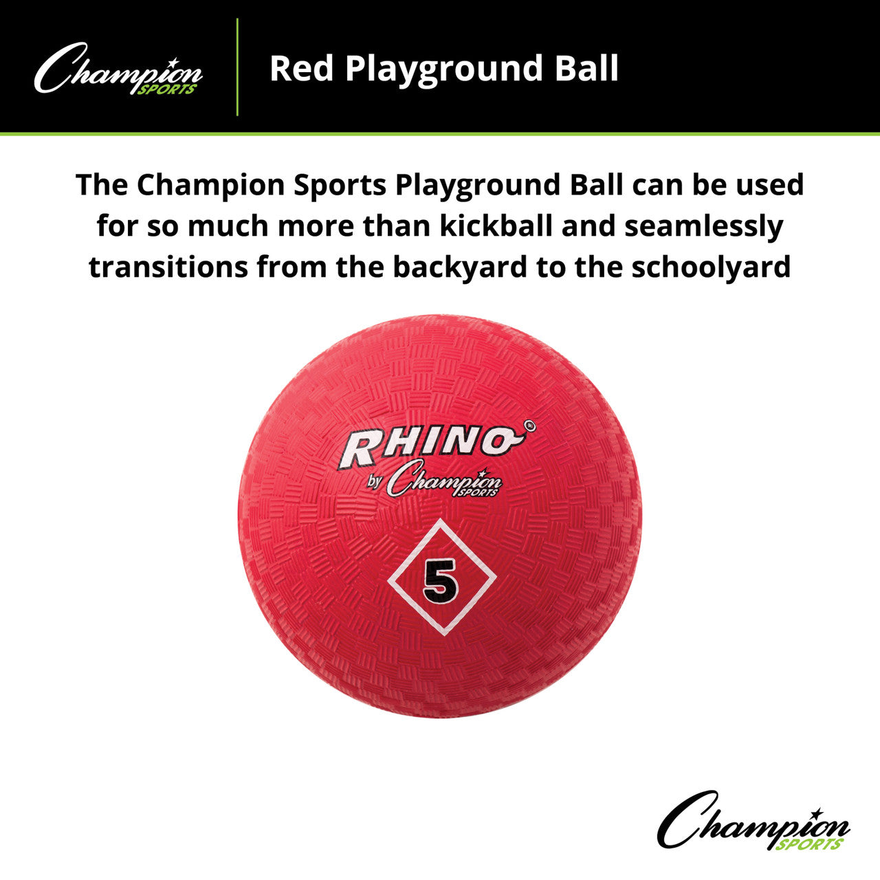 Durable red playground ball for school use