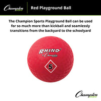 Thumbnail for Durable red playground ball for school use