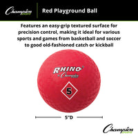 Thumbnail for Red nylon wound playground ball