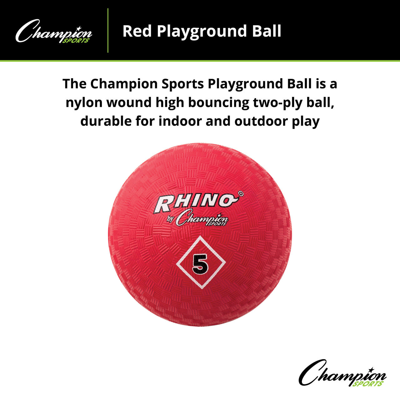 Red playground ball for PE and kickball