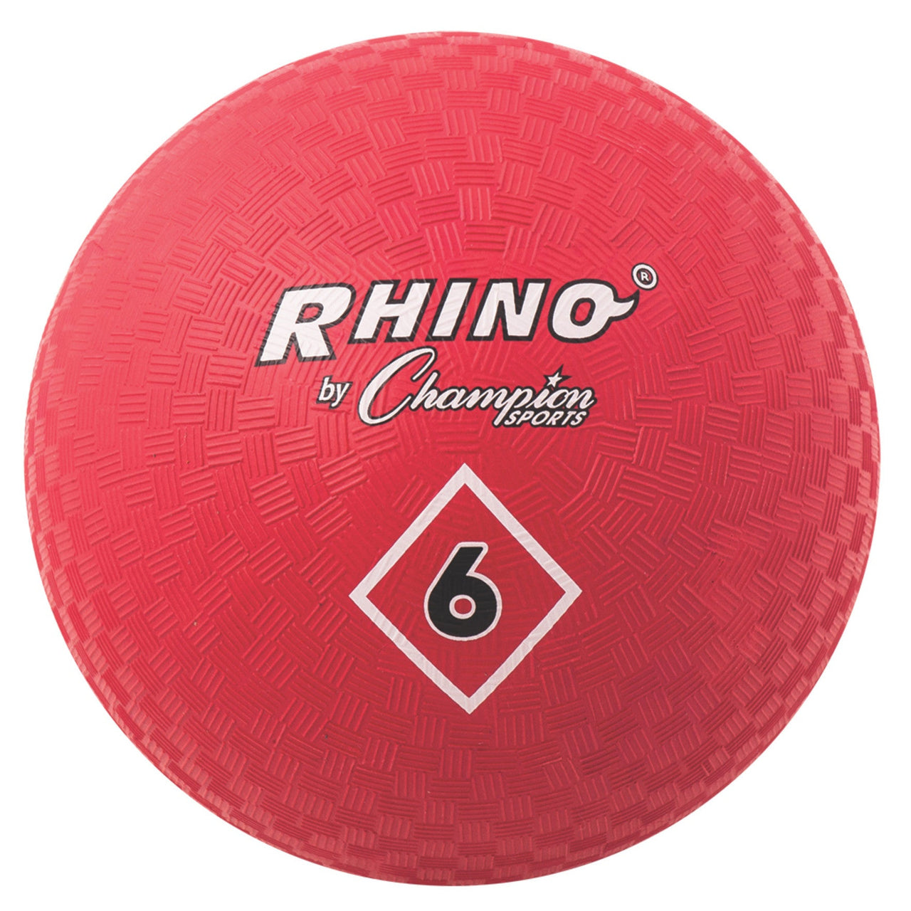 Textured red playground ball