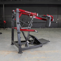 Thumbnail for Red and black pendulum squat machine with 