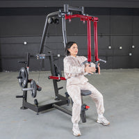 Thumbnail for Power Leverage V2 Seated Pec Fly / Rear Delt Combo - Plate Loaded - Weight Storage Included