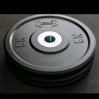 Thumbnail for Black 25 LB bumper plate with 
