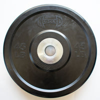 Thumbnail for Black 45 LB bumper plate with 