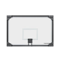 Thumbnail for Glass basketball backboard rear view showing the mounting structure — 72