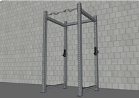 Thumbnail for TGrip Commercial 4 Post Rack Complete Set - 3x3 Steel - Functional Multi-Grip Pull-Up - Sandwich Style J-Hooks