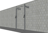 Thumbnail for TGrip Commercial 4' Low Profile Wall Mount Rig Fitness Kits - 3x3 Steel - Functional Multi-Grip Pull-Up - Sandwich Style J-Hooks