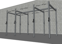 Thumbnail for TGrip Commercial 14' Rig - 3x3 Steel - Functional Multi-Grip Pull-Up - Sandwich Style J-Hooks