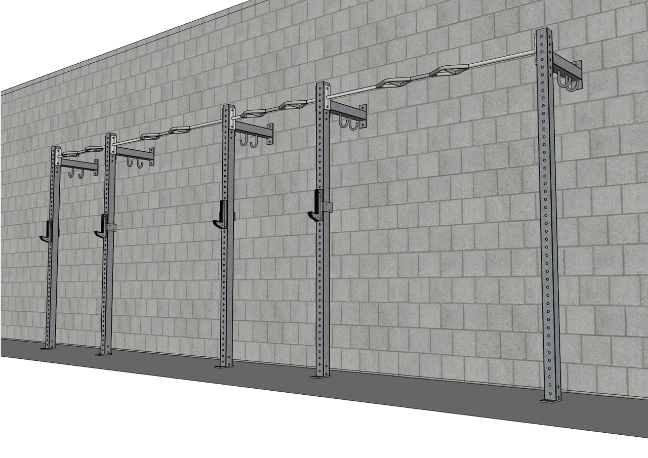 Brick Pull Out Rig TGrip 20' Low Profile Wall Mount Rig | HoopsKing