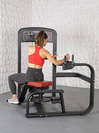 Thumbnail for Elite Selectorized Rotary Torso - Muscle D Fitness - Commercial - Adjustable Seat - Pin Selectorized Stack - Oblique Trainer