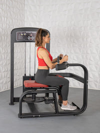 Thumbnail for Elite Selectorized Rotary Torso - Muscle D Fitness - Commercial - Adjustable Seat - Pin Selectorized Stack - Oblique Trainer
