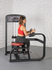Thumbnail for Elite Selectorized Rotary Torso - Muscle D Fitness - Commercial - Adjustable Seat - Pin Selectorized Stack - Oblique Trainer
