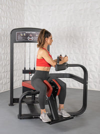 Thumbnail for Elite Selectorized Rotary Torso - Muscle D Fitness - Commercial - Adjustable Seat - Pin Selectorized Stack - Oblique Trainer