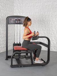 Thumbnail for Elite Selectorized Rotary Torso - Muscle D Fitness - Commercial - Adjustable Seat - Pin Selectorized Stack - Oblique Trainer