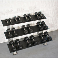 Thumbnail for Rubber Hex Dumbbell Set - Muscle D FItness - Steel Handle - Quality knurling - Weightlfting