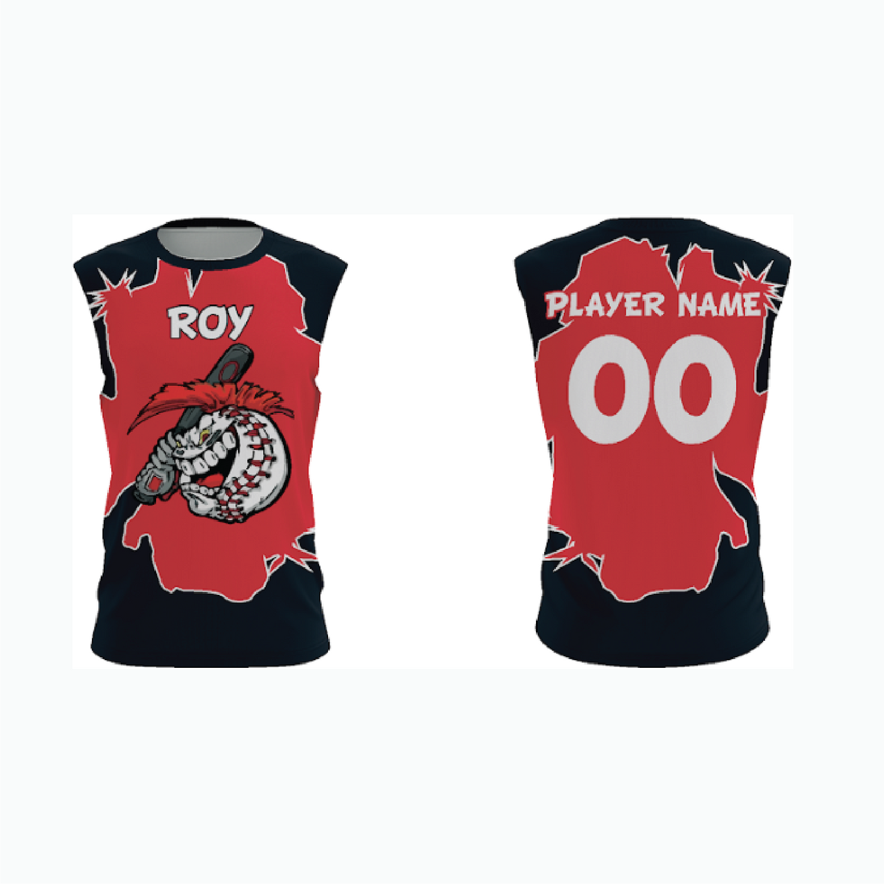Sleeveless Pullover V-Neck Baseball Jersey example 4