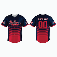 Thumbnail for Straight Hem Full-Button Baseball Jersey (Untucked Fit) example 20