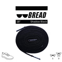 Thumbnail for Bread No-Tie Elastic Shoelaces – Shadow Black