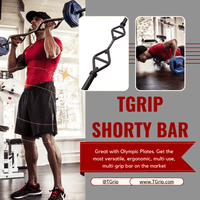 Thumbnail for TGrip Shorty Bar - Multi Grip - Functional Training - Football - Swiss - Neutral