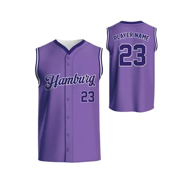 Sleeveless Full-Button Softball Jersey