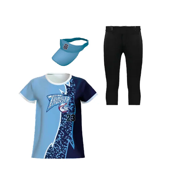 League Top Seller – Pullover Jersey, Pant, and Visor Combo (RESTO Flex Visor and V-neck, Crewneck, or Sleeveless Jersey)