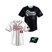 Thumbnail for Home & Away Full-Button Softball Jersey and Visor Package