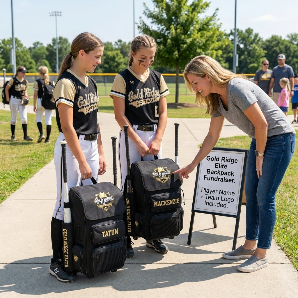 Custom Baseball Softball Backpack | Holds 4 Bats