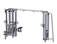 Thumbnail for Commercial-grade 5-stack jungle gym with lat pull, low row, and functional columns.