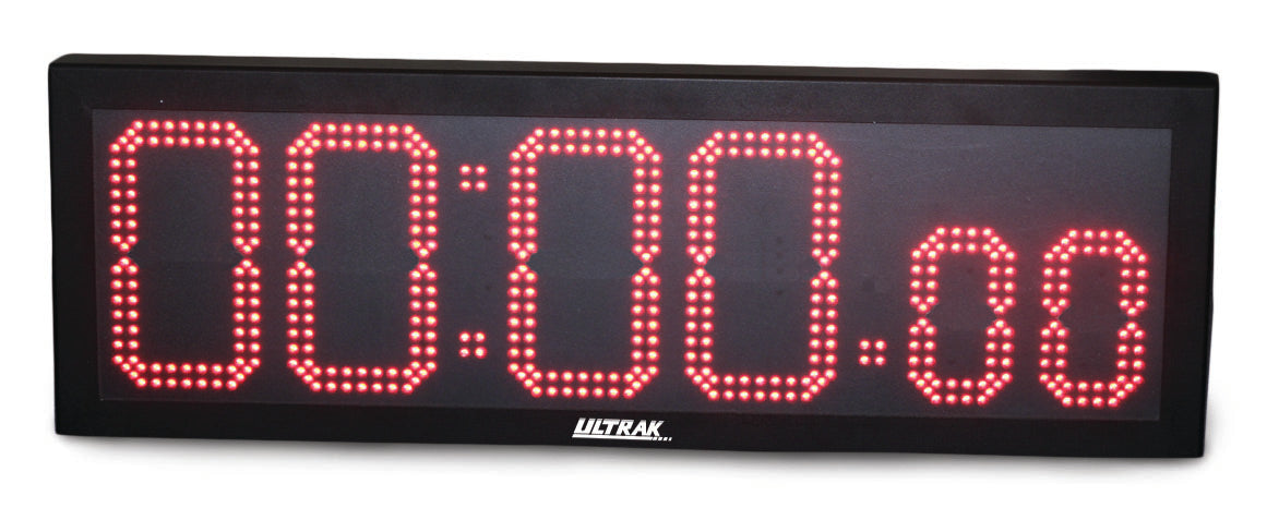 Black LED display timer showing "00:00:00.00" in red dots, with "ULTRAK" logo below.