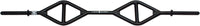 Thumbnail for Black multi-grip barbell with two diamond-shaped handles and 