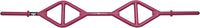Thumbnail for Pink multi-grip strength bar with two diamond-shaped handles and straight ends.