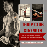 Thumbnail for TGrip Club Strength Bar (White) - Multi Grip - Functional Training - Football - Swiss - Neutral