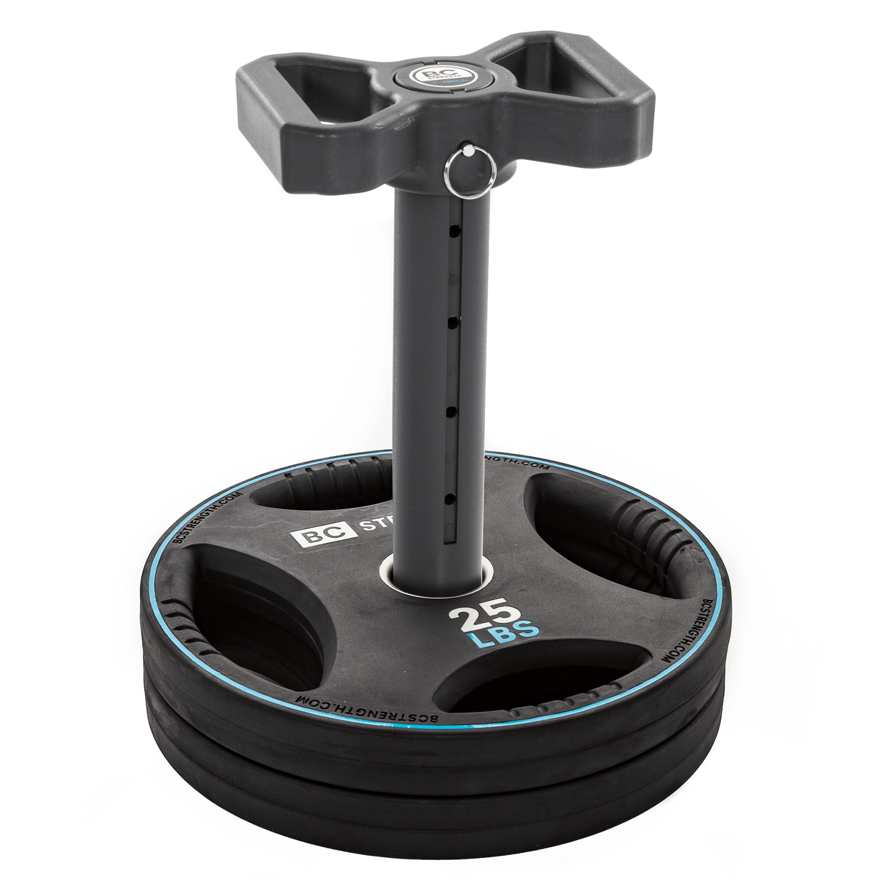 BC Strength T-Bell plate-loaded training tool with prone and neutral grip handles