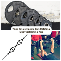 Thumbnail for TGrip Pro Series Single Handle Olympic Bar (Rotating Ends) Training Kits - Multi Grip - Strength Training - Football - Swiss - Neutral