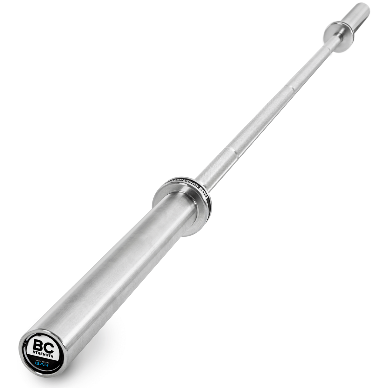 BC Strength Thruster Bar with two 45lb Olympic weight plates hip thrust set