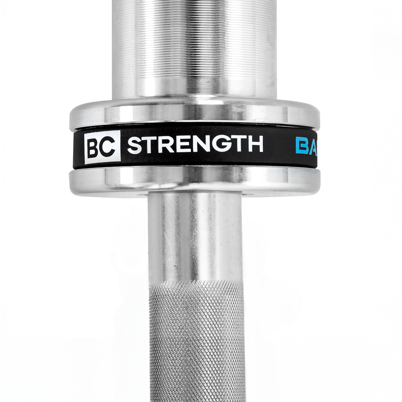 BC Strength Thruster Bar with oversized 45lb thruster plates for hip thrusts
