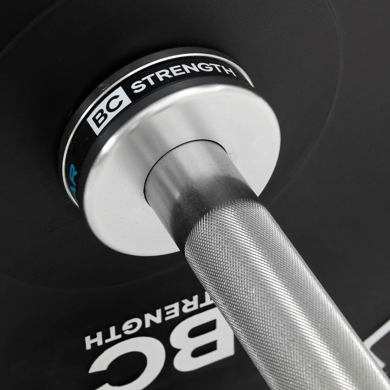 BC Strength Thruster Bar with oversized 45lb thruster plates for hip thrusts
