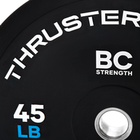 Thumbnail for BC Strength Thruster Bar with oversized 45lb thruster plates for hip thrusts