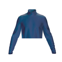 Thumbnail for Cropped Long Sleeve Mock Turtle Neck
