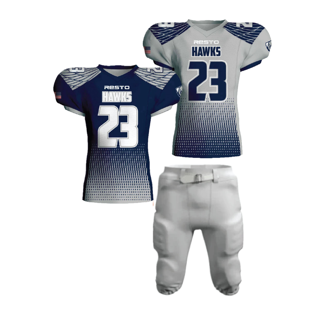 Home and Away Boulder Pro Jersey and RESTO Classic Integrated Pant Football Pant