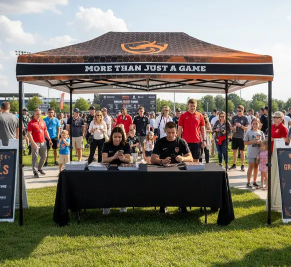 Custom Outdoor Event Tent 10' x 15' with 600D weather-resistant fabric and aluminum frame